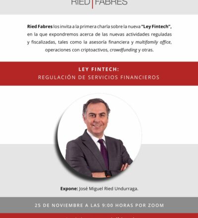 Ried Fabres los invita a la primera charla sobre la nueva “Ley Fintech”
